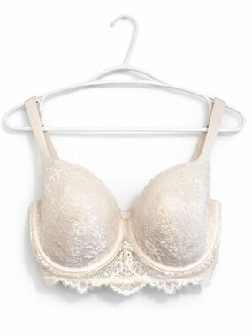 La Senza So Free Ivory Lace Longline Bra – 34DDD EUC